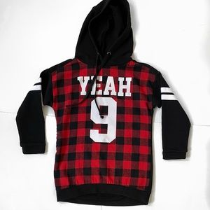 Kidpik plaid sweatshirt hoodie